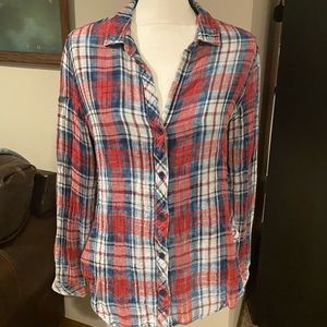 Cloth & Stone Plaid Shirt, size S